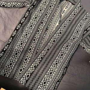 Womens Aztec Print 3/4 Sleeve Jacket Small